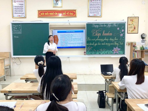 TRƯỜNG TIỂU HỌC NGHI PHÚ 1 TỔ CHỨC BUỔI TẬP HUẤN VỀ CHUYÊN ĐỀ: “ĐỔI MỚI PHƯƠNG PHÁP DẠY HỌC VÀ KIỂM TRA, ĐÁNH GIÁ NĂNG LỰC HỌC SINH TRONG MÔN TIẾNG VIỆT”